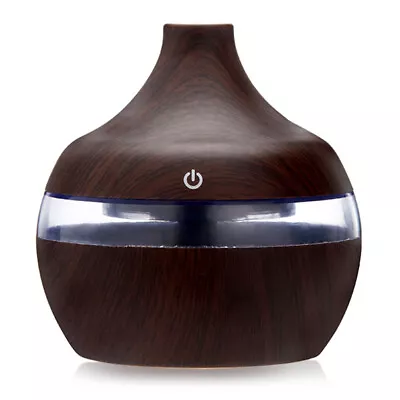 Electric Essential Aroma Oil Diffuser Ultrasonic Wood Grain Room Air Humidifier • $15.32