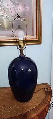  Vintage Mid Century Royal Haeger Cobalt Blue Color Ceramic Lamp • $120