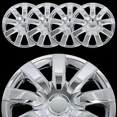 15  Set Of 4 Chrome Wheel Covers Snap On Full Hub Caps Fit R15 Tire & Steel Rim • $69.99