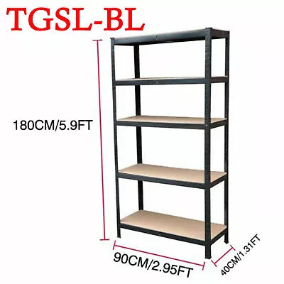 5 Tirer Heavy Duty Shelving Garage Steel Metal Storage Rack Adjustable Shelves • $72.11