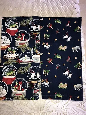 Vera Bradley Snow Globe Motif Set Of 2 Kitchen Dish Tea Towels 100% Cotton • $12.99