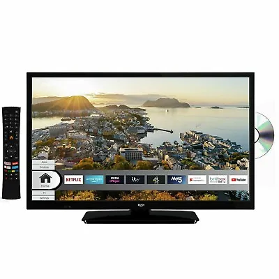 £164.95 • Buy Bush 24 Inch HD Ready Smart ELED HDR TV / DVD Combi Built In Wi-Fi - Black *New*