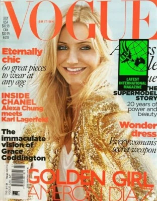 $38 • Buy Vogue UK July 2010 Cameron Diaz, The History Of The Supermodel, Alexa Chung 