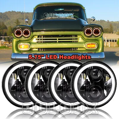 DOT For Chevy 3100 Truck 1958 1959 4pcs 5.75  Round LED Headlights High Low Beam • $199.99