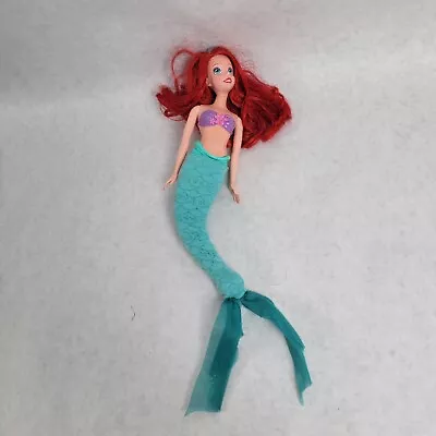 Mattel Disney Princess Ariel Mermaid Barbie Doll Hard Tail Purple Streak Hair • $12.99