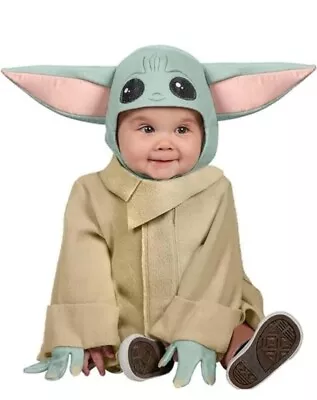 Star Wars Grogu Baby Yoda Disney Halloween Costume 1-2 Years NEW • £14