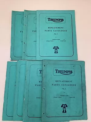 1960 Triumph T100 500 Speed Twin Genuine Parts Book Manual Trophy Tiger 100 • $25