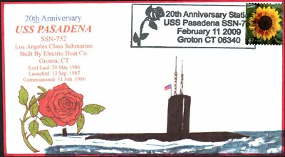 USS Pasadena SSN752 2009 Everett Cover (4682009SSN752001) • $3