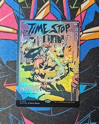 Time Stop NM Foil Borderless Poster MTG Secret Lair Drop SLD 1500 Unplayed Magic • $9.99