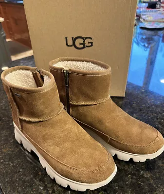 UGG Palomar 1095541 Dry Tech Waterproof Boots Size 8 Brown Side Zip Winter • $39.99