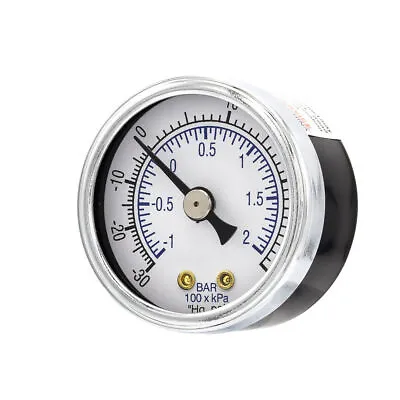 $18.95 • Buy Dry Center Back Mount Vacuum Gauge With 1.5  Dial, (-30-30 PSI), 1/8  Male NPT