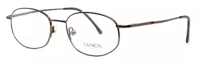 MARCHON Tanos T2110 26 SBR Brown Mens Oval Full Rim Eyeglasses 53-18-140 B:38 • $24.99