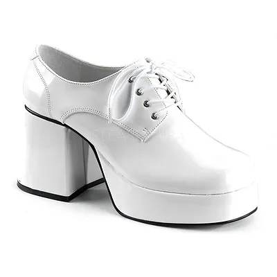 White Platform 70s Elvis Party Disco Pimp Pee Wee Herman Mens Costume Shoes • $69.95