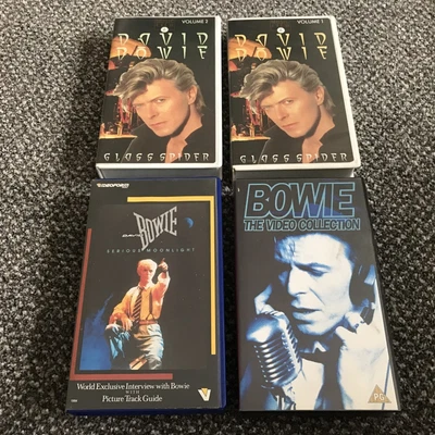 £10.50 • Buy David Bowie 4 X Video Set Serious Moonlight Glass Spider The Video Collection