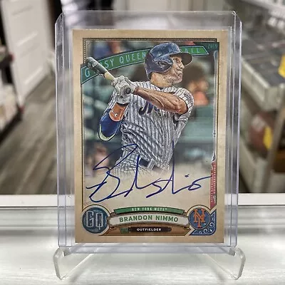 2019 Topps Gypsy Queen Brandon Nimmo Autograph Signed RC Mets • $24.95