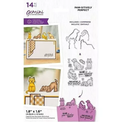 Crafter's Companion Gemini Clear Stamps & Dies Paw-Sitively Perfect • $8.95