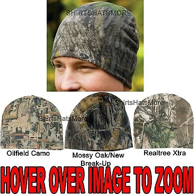POLAR FLEECE Camo BEANIE MossyRealtreeOilfield Hunting Skull Cap Hat Unisex • $7.95