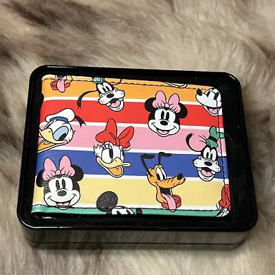 NIB Buckle-Down Men's Bi-fold Wallet -  Disney Mickey & Friends - Rainbow Stripe • $17