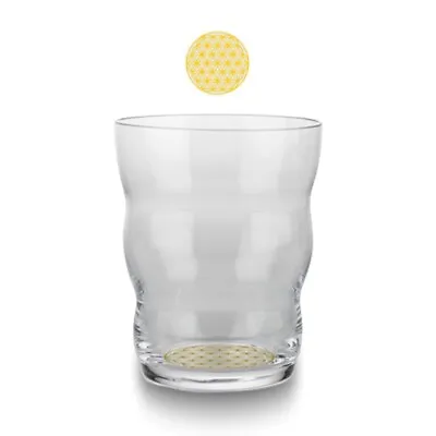 £19.99 • Buy NATURES DESIGN DRINKING GLASS JASMINA - 300ML ( Golden FLOWER OF LIFE Design)