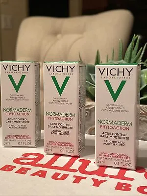 3 X Vichy Normaderm Phytoaction Acne Control Daily Moisturizer 0.1 Fl Oz/3 ML Ea • $11.88