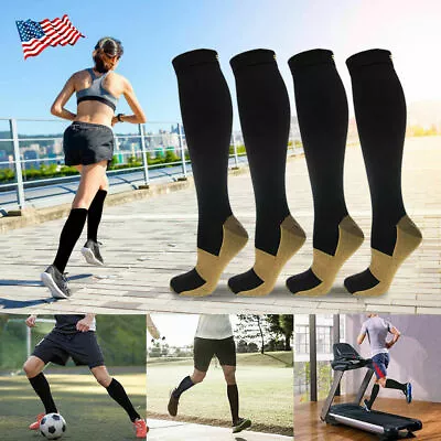 Copper Compression Support Socks 20-30mmHg Miracle Calf Men's Women's US Lot • $5.99