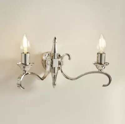 Astoria Grande Sibdon 2 Lights Wall Candle Light In Chrome Silver (£125rrp!!)  • £19.50