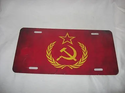 Old Soviet Union U.S.S.R. USSR License Plate 6 X 12 Inches Aluminum New • $14.39