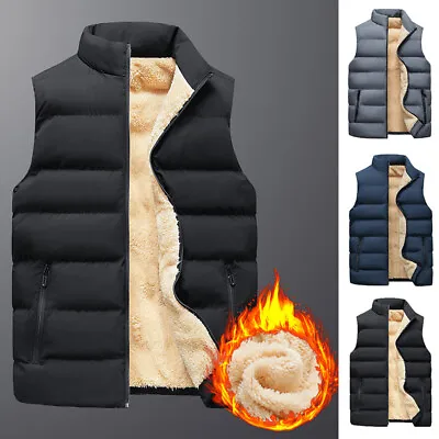 Mens Puffer Vest Jacket Bubble Coat Quilted Padded Outwear Winter Body Warmer US • $10.14