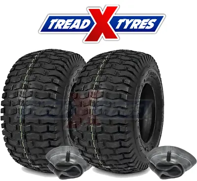 Two 16x6.50-8 Tyre Turf & Grass Tyre For Lawn Mower & Garden Tractor 16x650-8 • £65.99