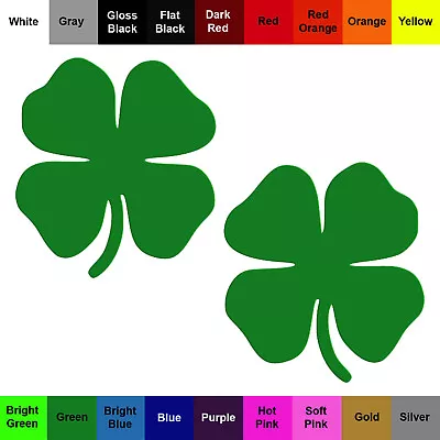 4 Leaf Clover Decal - 2 Pack - Holiday Decor Clover Sticker - Select Color Size • $4.89