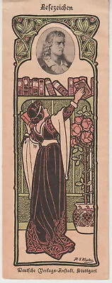 Original Vintage Graphic Art Nouveau-Jugendstil Bookmark By KEPLER R.E / Germany • $14.50