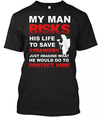 Firefighter Wife Girlfriend Volunteer Fire Fighter T-Shirt • $21.52