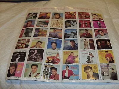 ELVIS Presley Limited Edition RCA Record Label 1950-60s Covers BOTH Stamp Sheets • $10