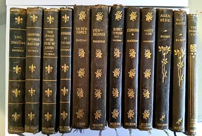 Antique New Century Library Twelve (12) Books. Leather Bound. Early 1900s. • $80