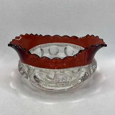 Vintage Kings Crown Ruby Flashed Sauce Bowl In Fair Condition • $12