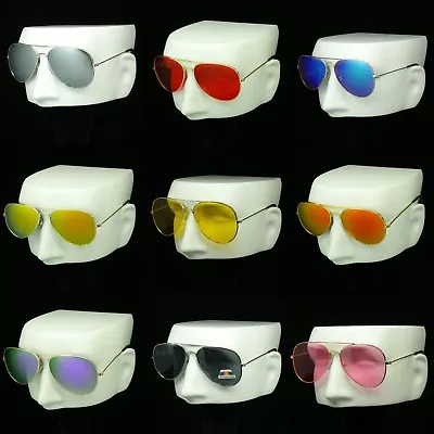 Sunglasses Aviator Style Unbranded Men Women New Retro Vintage Lens Blocking • $6.95