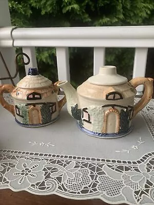 Vintage Made In Occupied Japan Tea Set -Teapot Creamer Sugar Bowl  Cottage Sm • $11.75