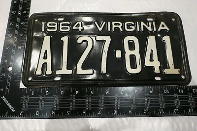$31.99 • Buy 1964 64 Virginia Va License Plate Tag #a127841 A217-841 (chcol)