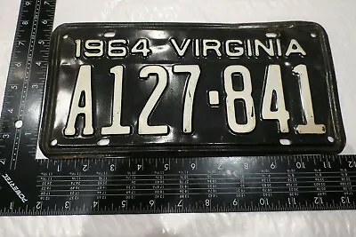$31.99 • Buy 1964 64 Virginia Va License Plate Tag #a127841 A217-841 (chcol)