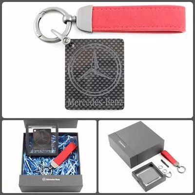 Mercedes-Benz 3D Carved Real Carbon Fiber Keychain Keyring Personalized Gifts • $22.22