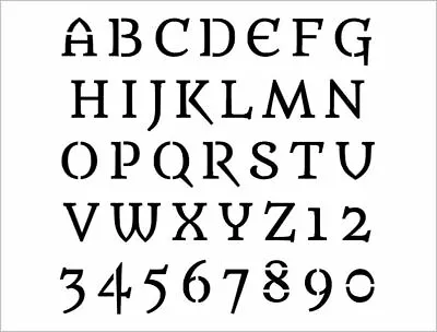 GREEK ENGLISH Alphabet Stencil 1 Inch Old VIntage Font Set Letters Sheet S588 • $11.99