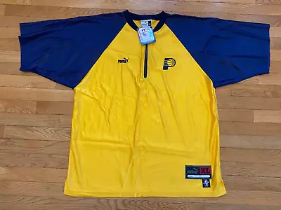 90s Indiana Pacers Puma Warm Up Shirt Vintage Shooting Sz XL NEW NWT • $29.99