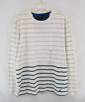 NWT Nautica Men's Slim Fit Striped Long Sleeve T-Shirt Size M #F991 • $17.99