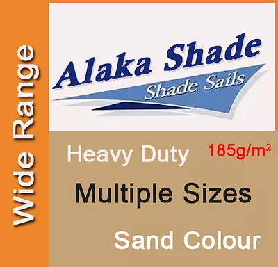 $106.90 • Buy Heavy Duty Shade Sail ShadeCloth Sand Beige Sun Canopy Triangle Square Rectangle