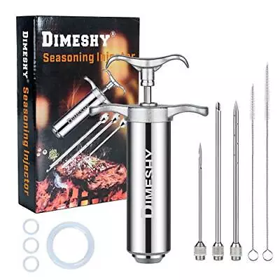 Meat Injector Kit With 2-oz Large Capacity Barrel: 3 Commercial Marinade Needles • $28.02