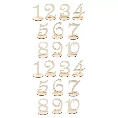20Pcs Table Number Cards Rustic Table Numbers Table Number Holders Stands • £11.88