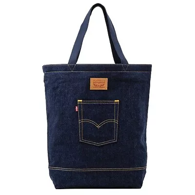 Ladies Levis Back Pocket Large Denim Tote Fashion Bag 225456 - Dark Blue Denim • £34.99