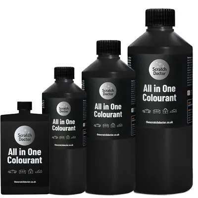 BLACK ALL IN ONE Leather Colourant Repair & Recolour. Dye Stain Pigment Paint • £9.95