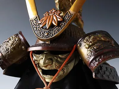 Old Vintage Japanese Samurai Helmet -Yoshitsune Kabuto- With A Mask Tsushima • $398.95