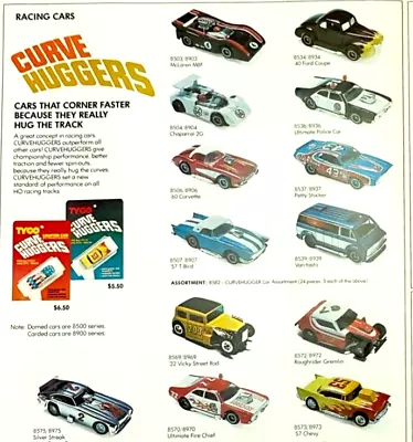 1977 TYCO Curve Huggers Slot Cars Brochure - Silver Streak Lighted Night Glow • $24.90